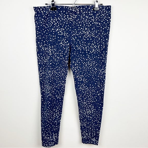 L.L. Bean Star Print Navy Leggings Size XL - Picture 3 of 9
